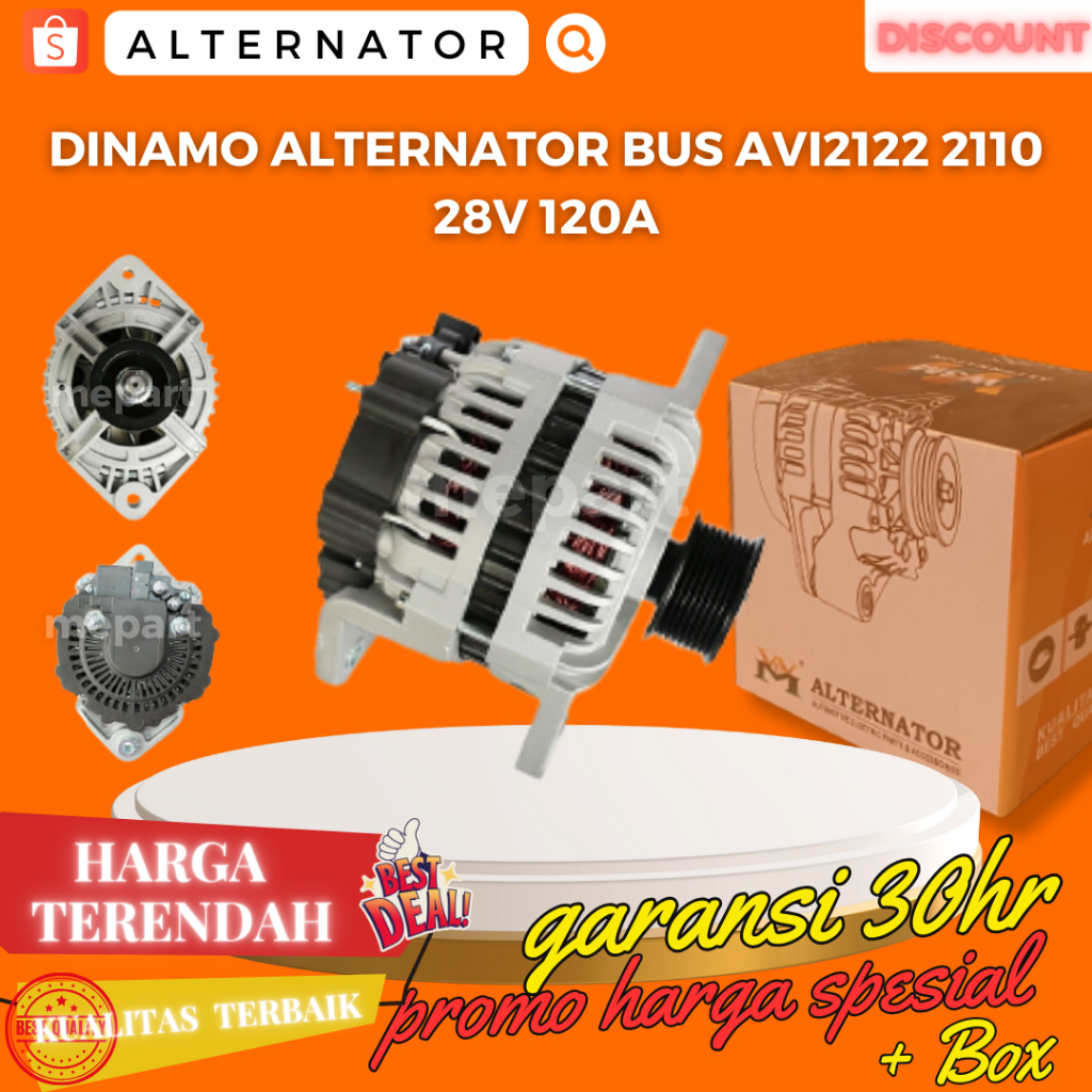 DINAMO ALTERNATOR BUS AVI2122 2110 28V 120A