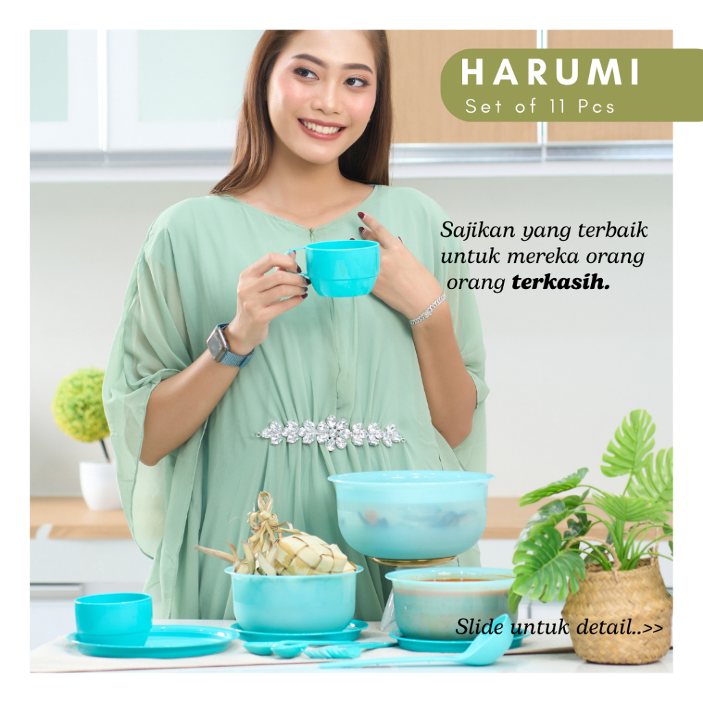 CPM Harumi Serving Set 11Pcs Biru