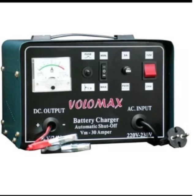 charger accu aki 12v 24v 30a volomax vm30a