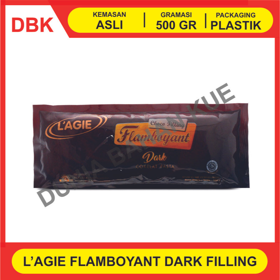 

FLAMBOYANT DARK CHOCOLATE FILLING 500 GR - 1 DUS 12 PCS / LAGIE FLAMBOYANT FILLING COKELAT