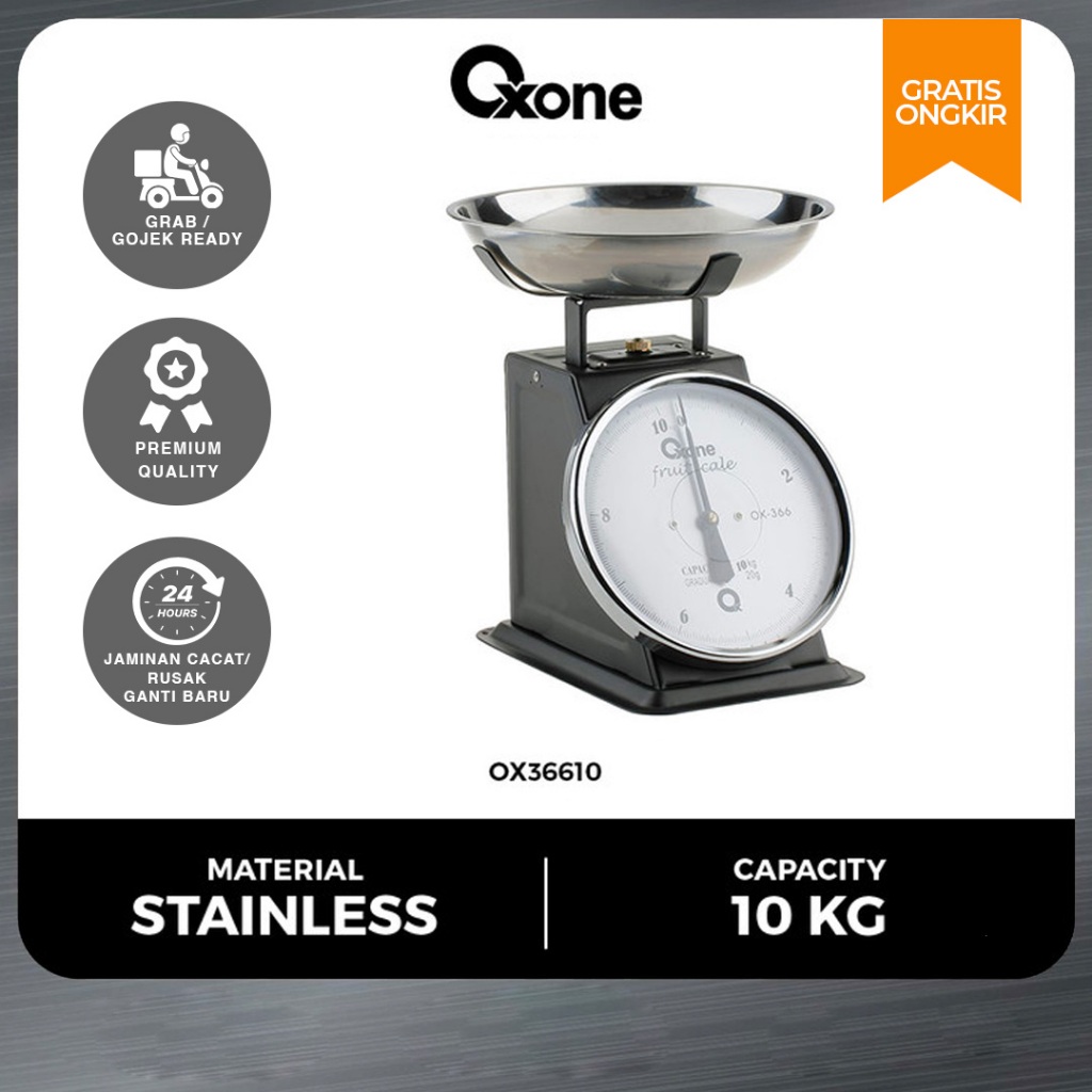 Oxone OX36610 (10) kg Timbangan Dapur/ Stainless steel/New Arrival/Terbaru