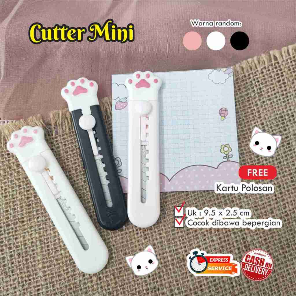 

Cutter mini Kucing / Silet / Pisau portable mini travelling
