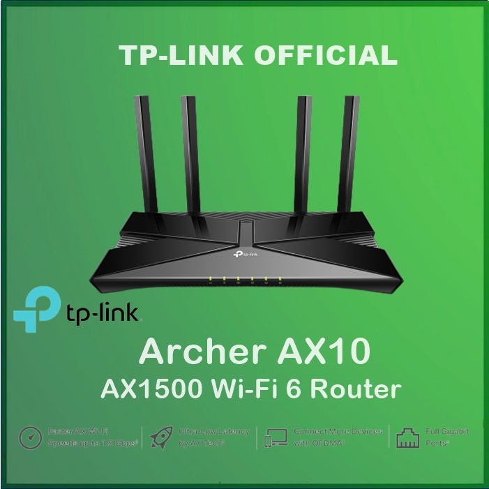 Tp-link Archer AX10 AX1500 WIFI 6 Wireless Router Tplink AX 10 AX 1500