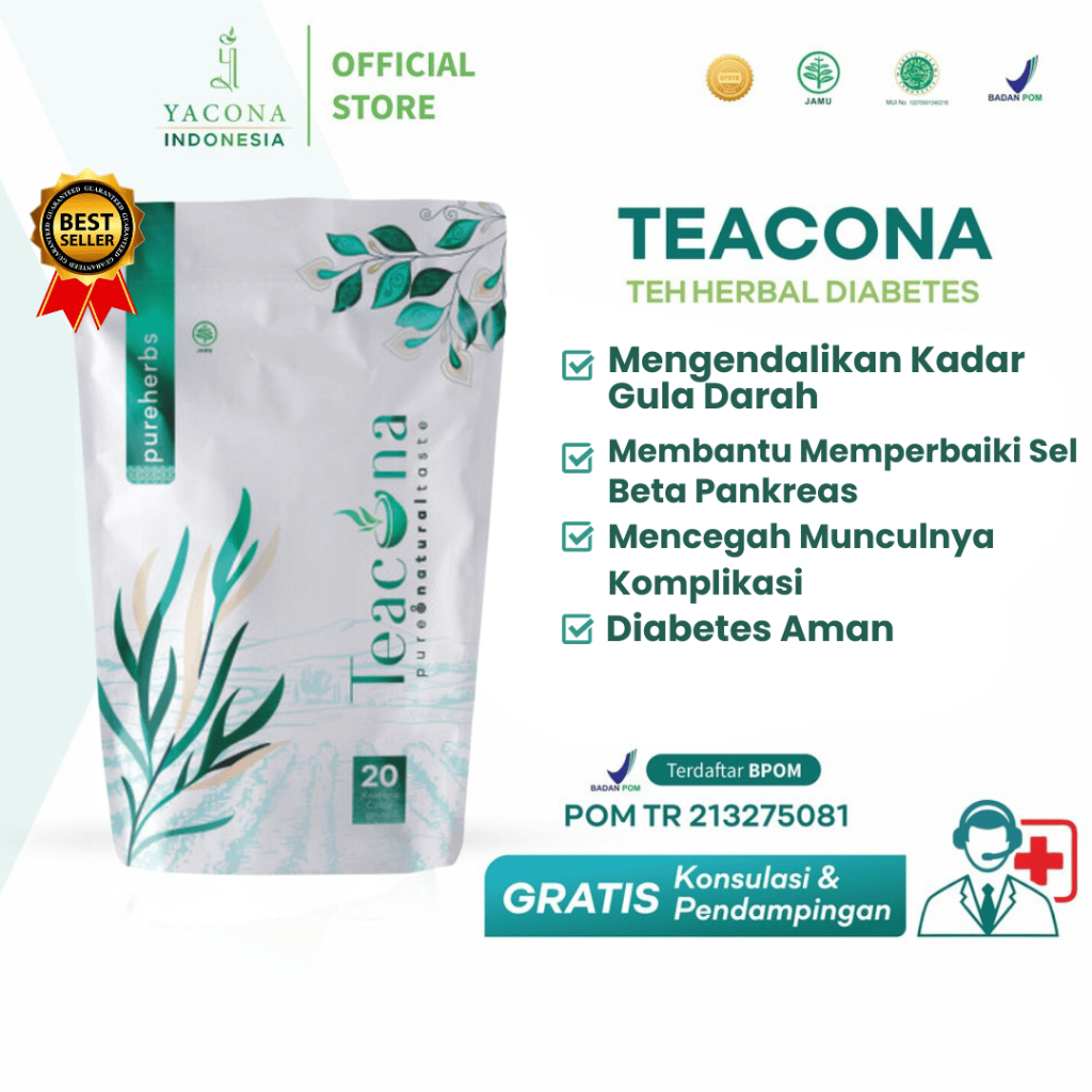 

Teh Hijau Herbal Diabetes Teacona Mengatasi Gula Darah Tinggi Secara Alami Isi 20 Pouch