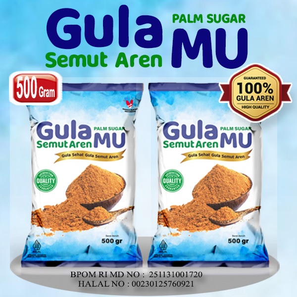 

Gulamu Gula Aren Bubuk Asli Murni 100% Organik 500 Gr Gula Aren Semut Brown Sugar Asli Murni Palm Sugar 100% Original Gula Semut Aren MU Bpom Halal MUI