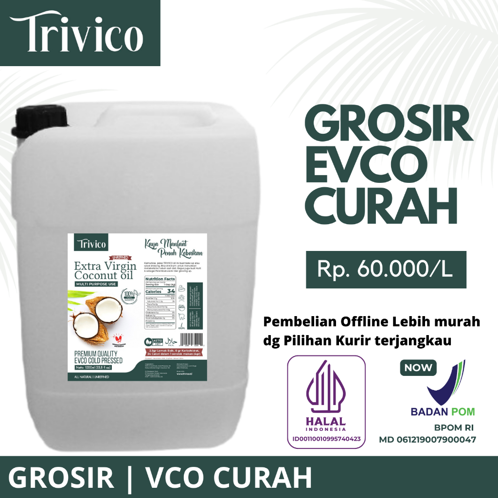 

TRIVICO | MINYAK KELAPA | GROSIR CURAH | VCO VIRGIN COCONUT OIL | VCO TRIVICO MURNI 100% | MINYAK KELAPA EXTRA | EVCO JIRIGEN SUPPLIER