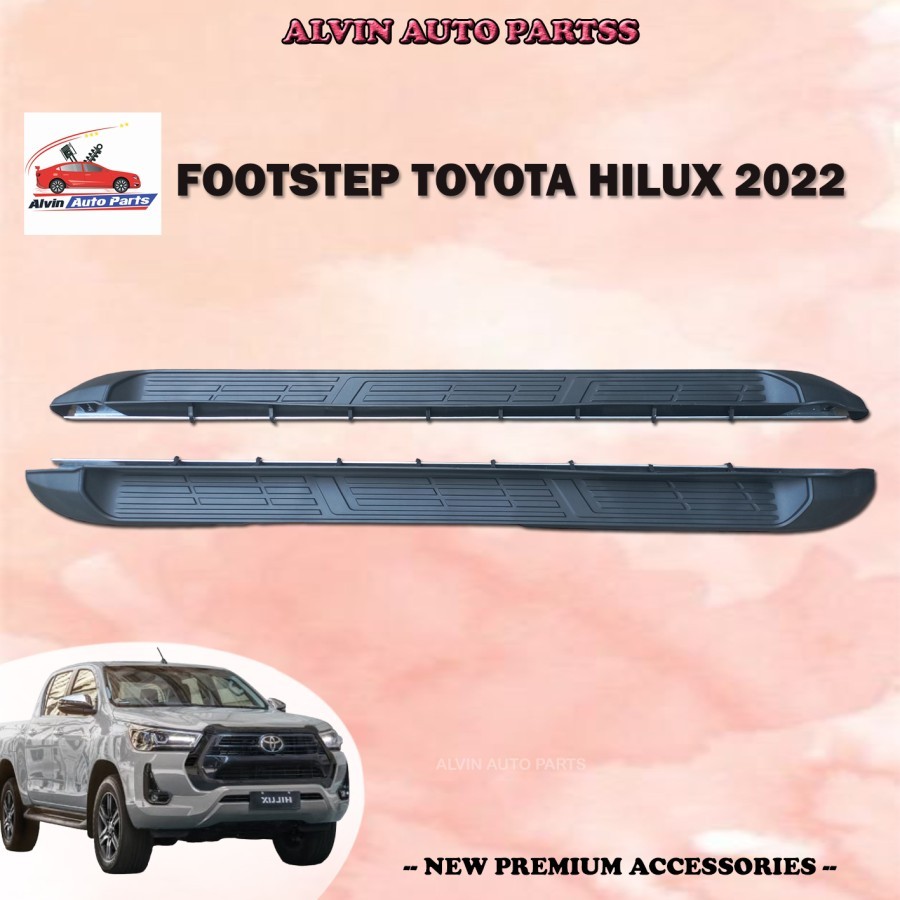 FOOTSTEP TOYOTA HILUX 2022 - 2025 INJAKAN KAKI HILUX REVO 2022 2025 ORIGINAL
