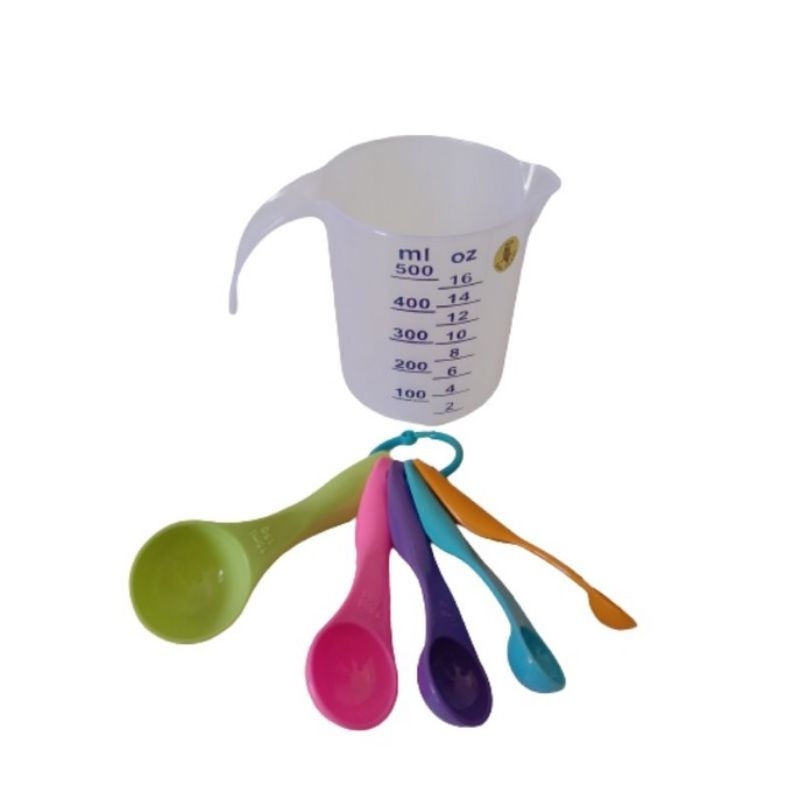 GELAS TAKAR UKURAN 500ML GRATIS 5 PCS SENDOK TAKAR / GELAR UKUR