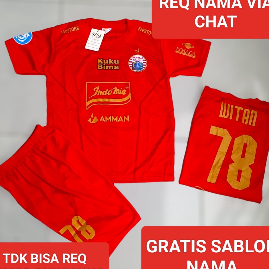 ✷Grosir✷ Setelan Jersey baju bola Persija gratis sablon nama