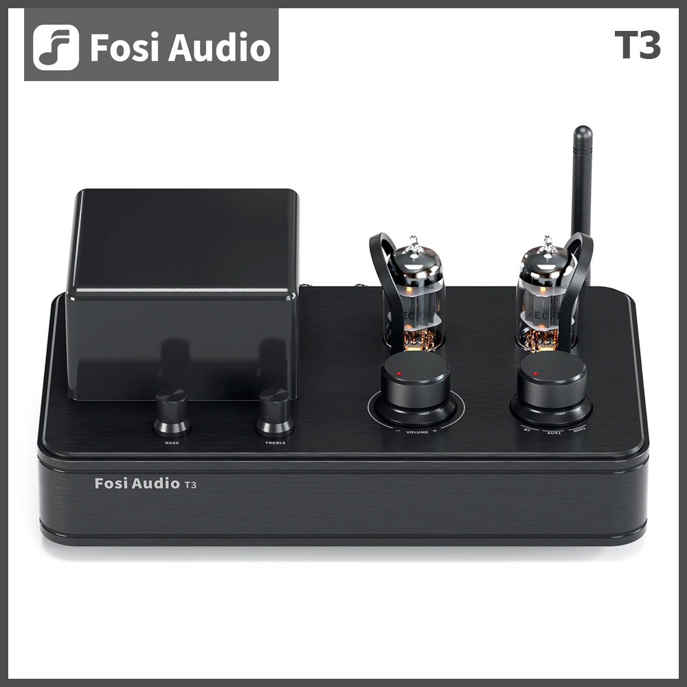 Fosi Audio Amplifier Bluetooth 5.0 Headphone Port Vacuum Tube 50Wx2 - T3