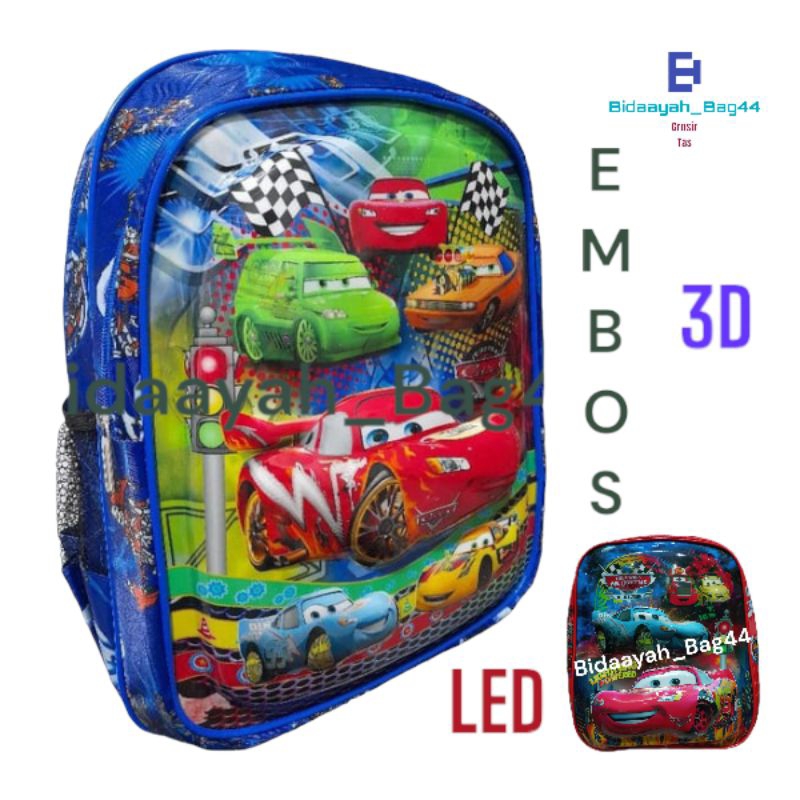 Bidaayah / TAS ANAK CARS /BOBOIBOY 3D EMBOS laki laki SD/ TK/ PAUD boboiboy