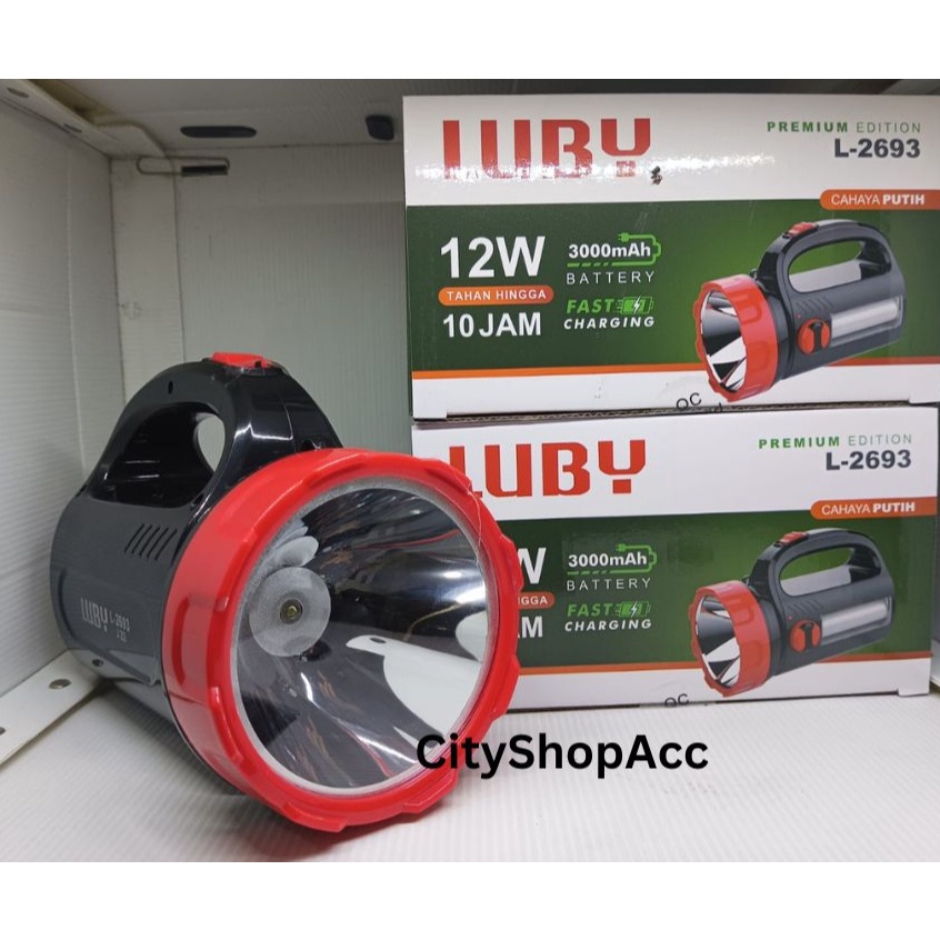 *Hot* Senter Tangan LED Luby L-2693 / L-2700 Rechargeable Flashlight