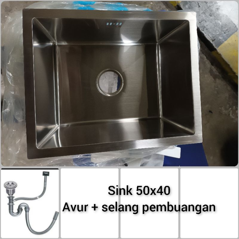 Kitchen Sink Undermount Volk 5040 Ukuran 50x40 Stainless