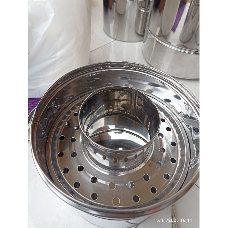Dandang bakso uk 22 tutup stainless dan tutup kaca