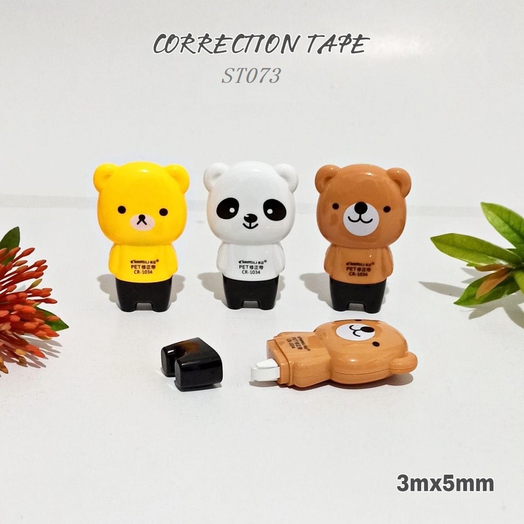 

#DS099 Tip-Ex Pita Kertas 5mm x 6M Karakter Panda Rilakkuma / Correction Tape Bear CR-1034 / Tipex Koreksi / Tipex Roll / Tipex Kering