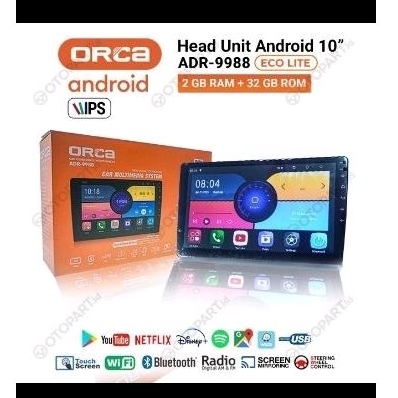 Headunit Android Orca 10 inch 2/32GB ecolite TV mobil