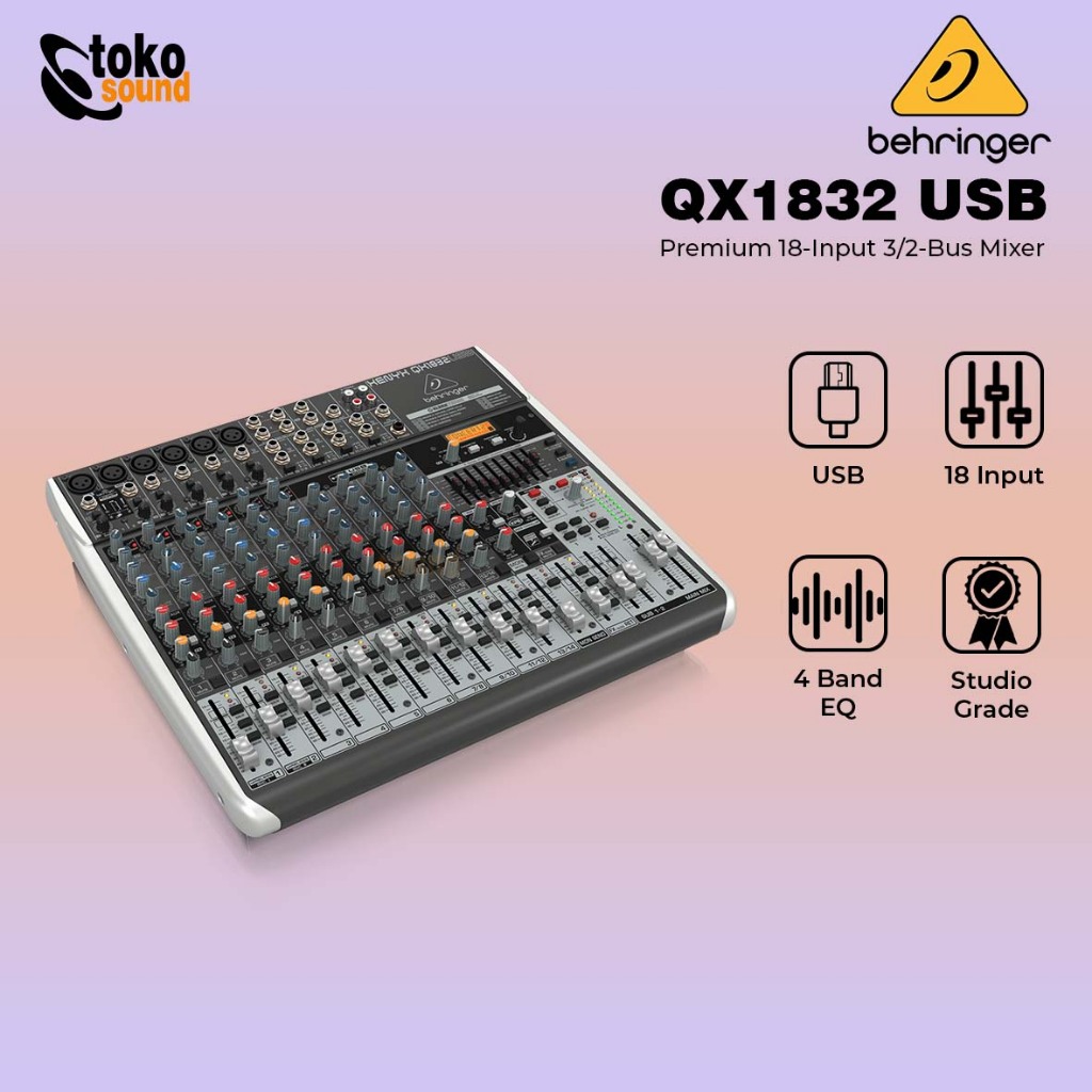 Behringer Xenyx QX1832USB QX1832 USB - 16 Channel Mixer Analog