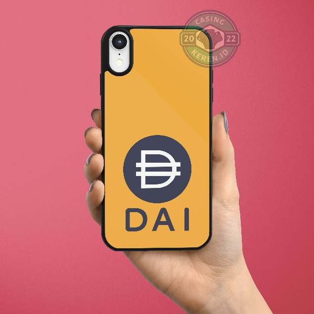 Case iPhone 16 15 14 13 12 11 Mini Plus Pro Max TPU Rubber Custom DAI Crypto Stable coin