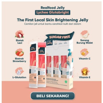 

Realfood Jelly Lychee Glutabright Formulasi Sarang Burung Walet 12 Pcs