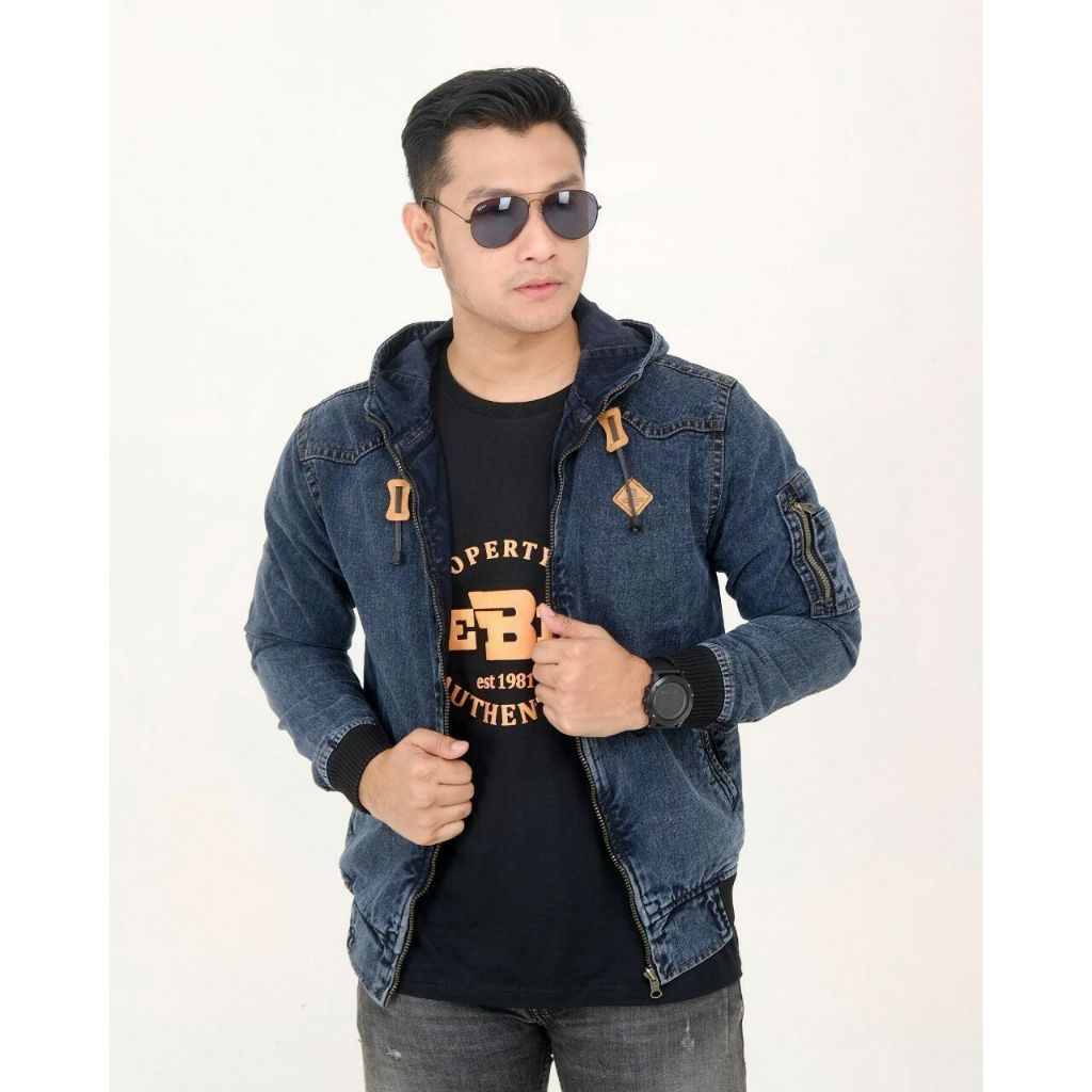 HOODIE JEANS THE BERRY LOGO KULIT PRIA