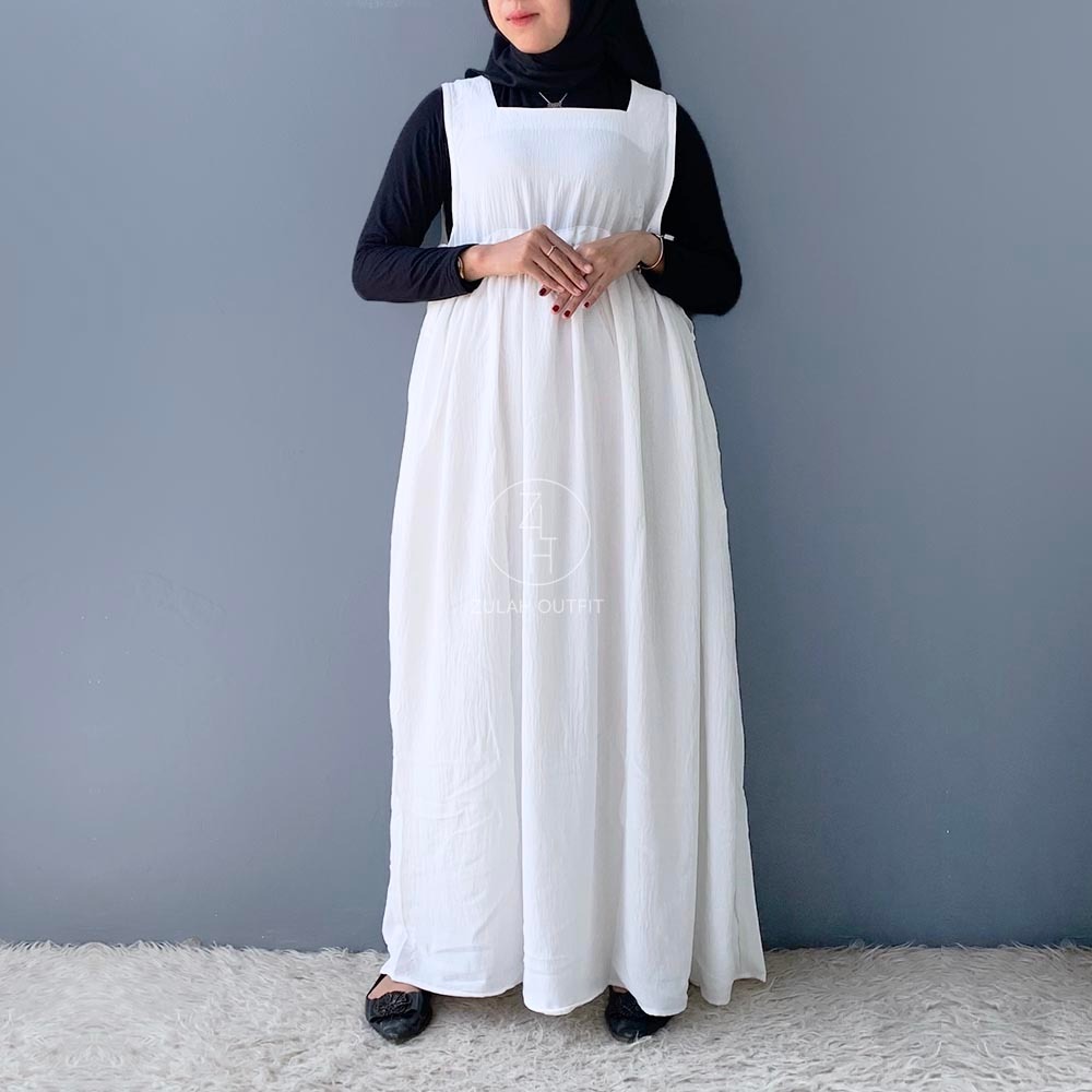 ZLH Yura Overall [PB 140cm] - Dress Wanita Tanpa Lengan Crinkle Airflow Premium