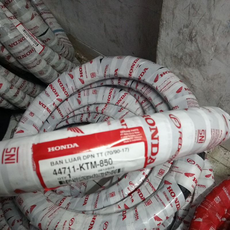 HONDA 70/90-17 KTM BAN LUAR MOTOR DEPAN BEBEK AHM FEDERAL 44711-KTM-850 250 70 90 RING 17 SUPRA X 12