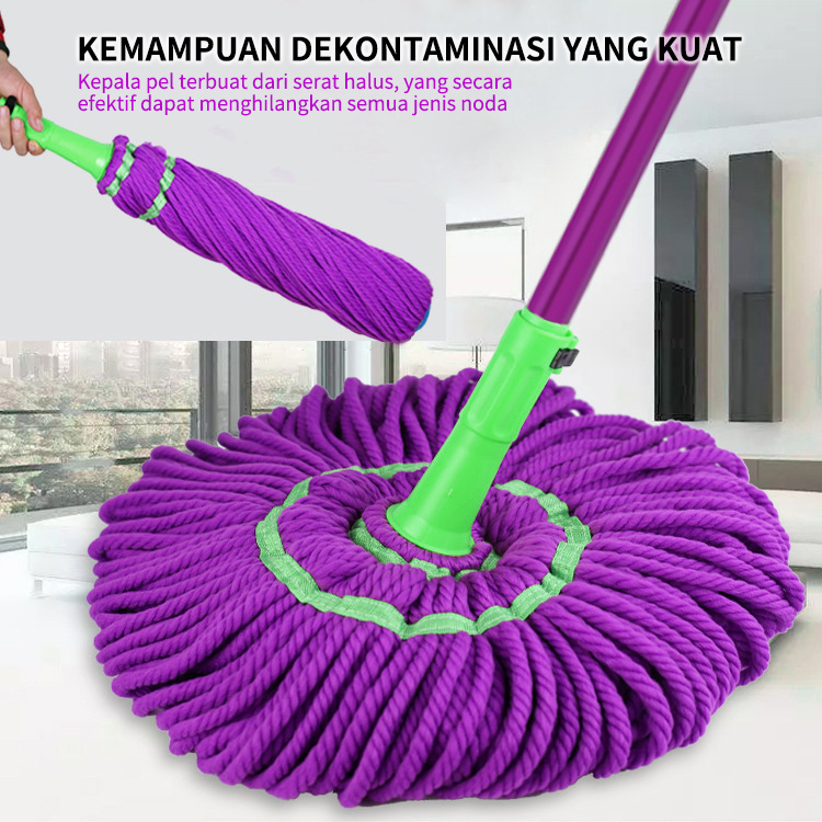 Alat Pel Lantai Putar Otomatis Magic Twist Mop Alat Pel Lantai Peras Otomatis BCT3903