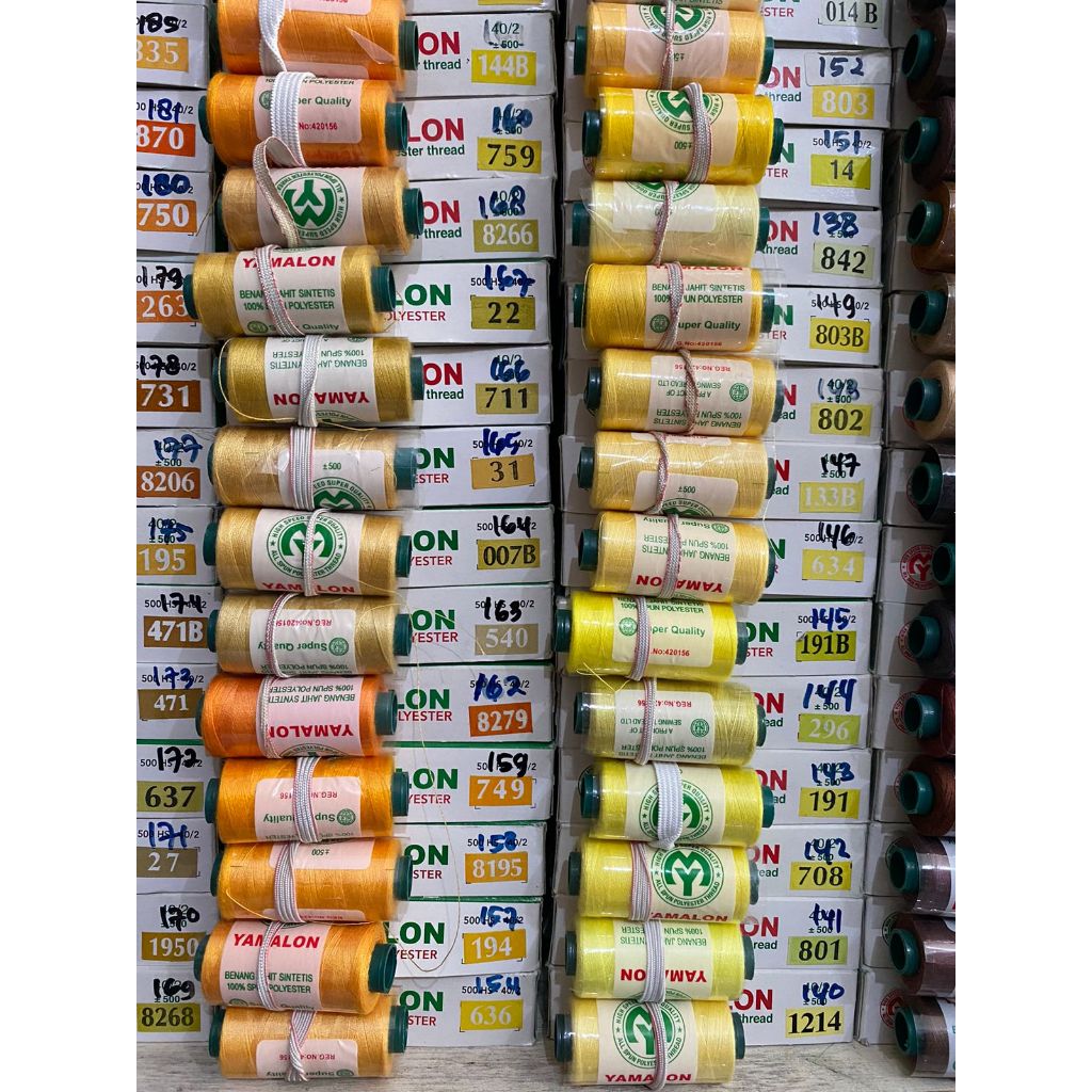 Benang Jahit Yamalon 500 Yard Warna Lengkap (Part 4)