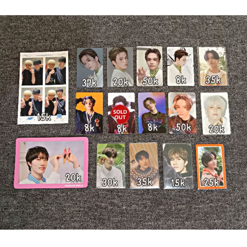 Ready Stock Photocard Asahi Yedam Mashiho Treasure - WTS pc pob membership kit membkit apw applewood