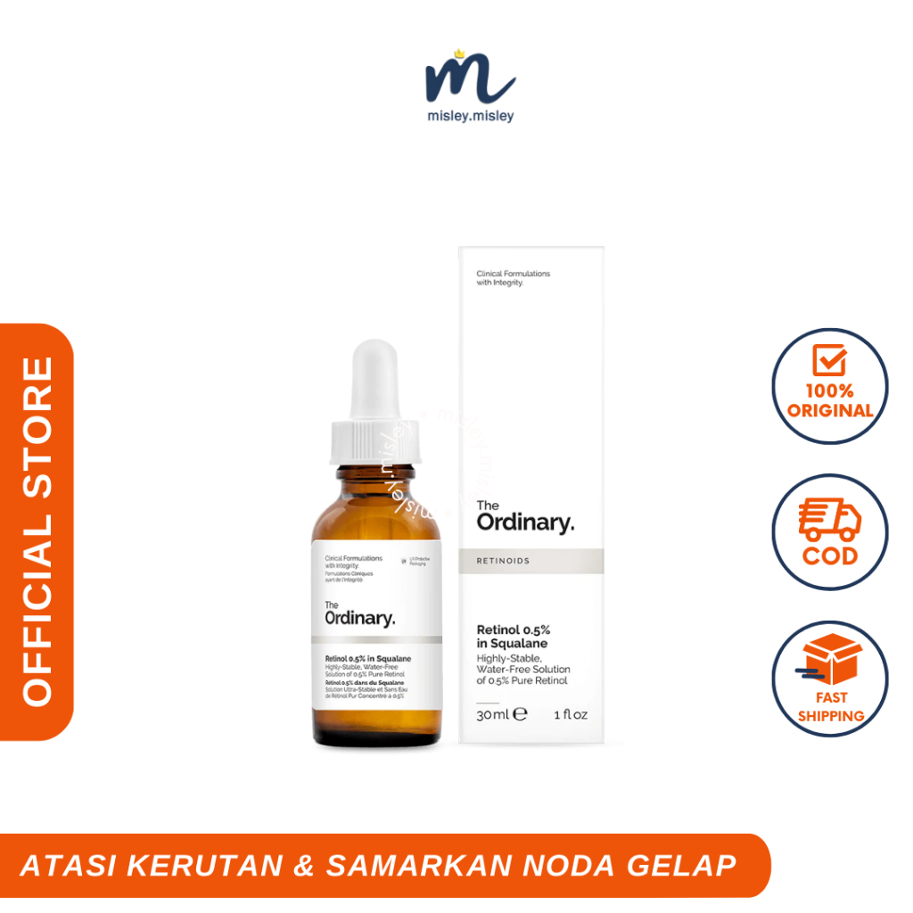MISLEY - THE ORDINARY Retinol 0.5% In Squalane 30ml Original