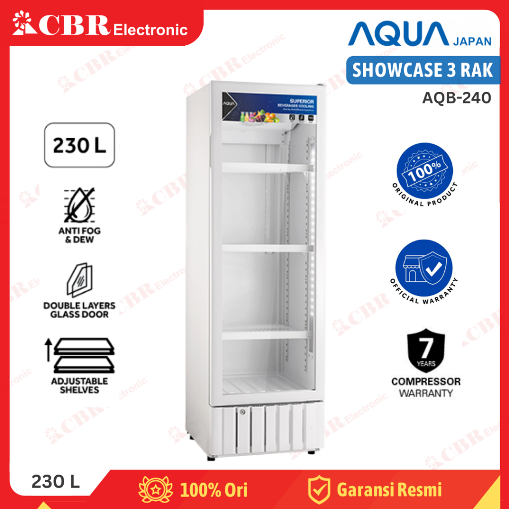 Showcase Display Cooler AQUA 3 Rak AQB-240