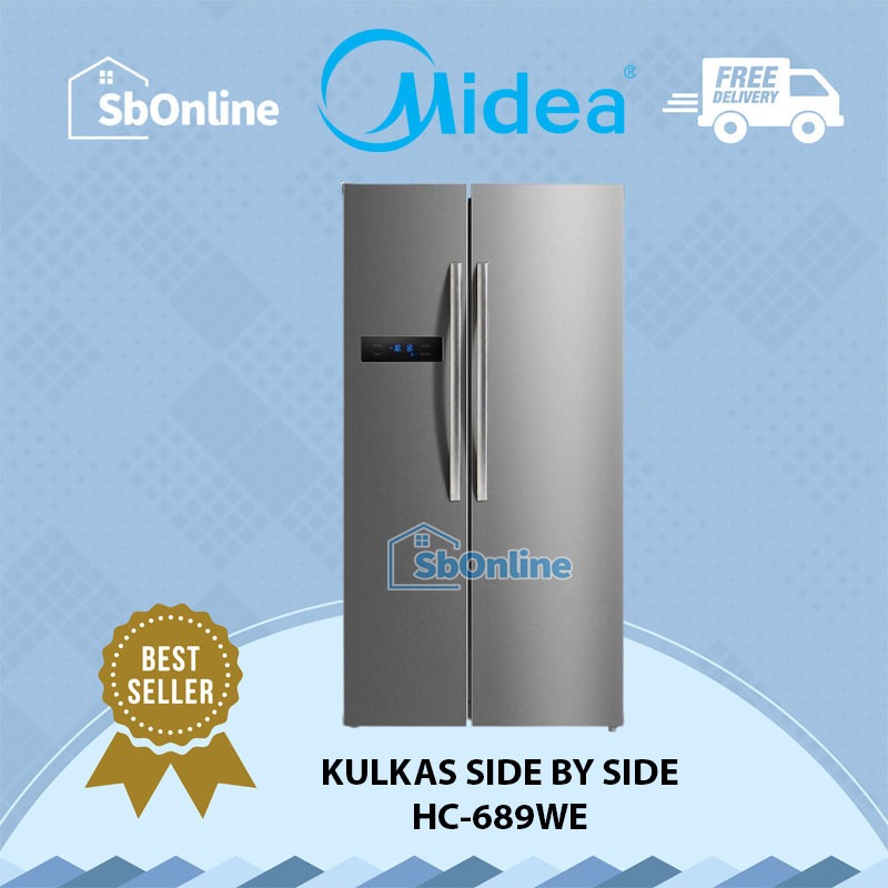 Midea HC689WE Kulkas Side by Side 530L