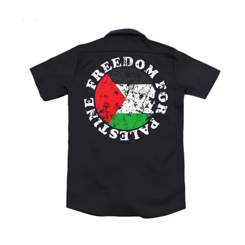 Populasi  Kemeja PDH  Workshirt  FREEDOM FOR PALESTINE  PDH PALESTINE  Pakaian pria  Pakaian wanita 