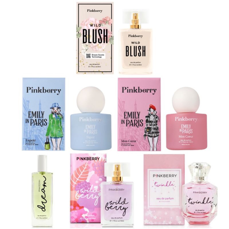 Pinkberry Parfum EDP Wild Berry & twingkle Pinkberry X Emily In Paris Pink Berry EDP Eau De Parfume 