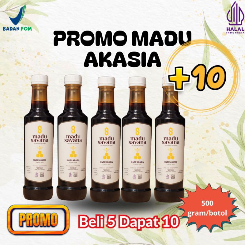 

paket bundling madu akasia 10 botol murni alami