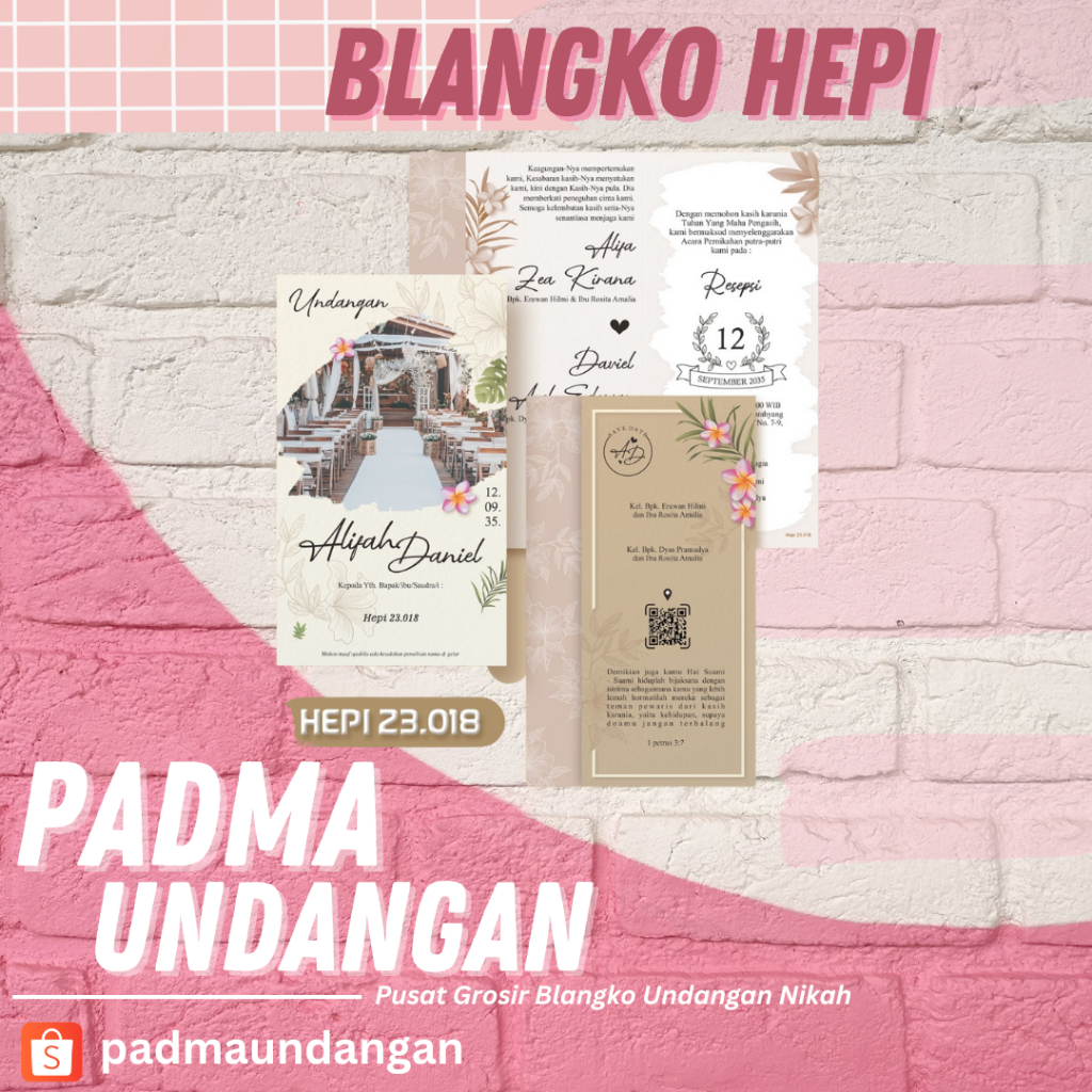 Blangko Undangan Hepi 23.018 | Padma Undangan