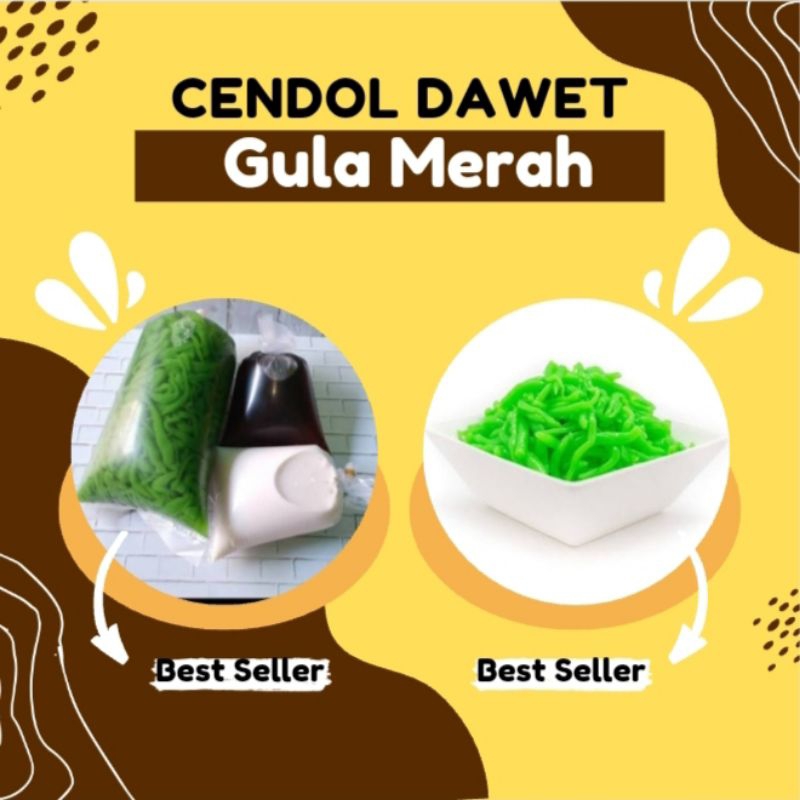 

CENDOL / DAWET ORIGINAL GULA MERAH (PAKET 5 PCS) KEMASAN PLASTIK SATU SETENGAH KILO