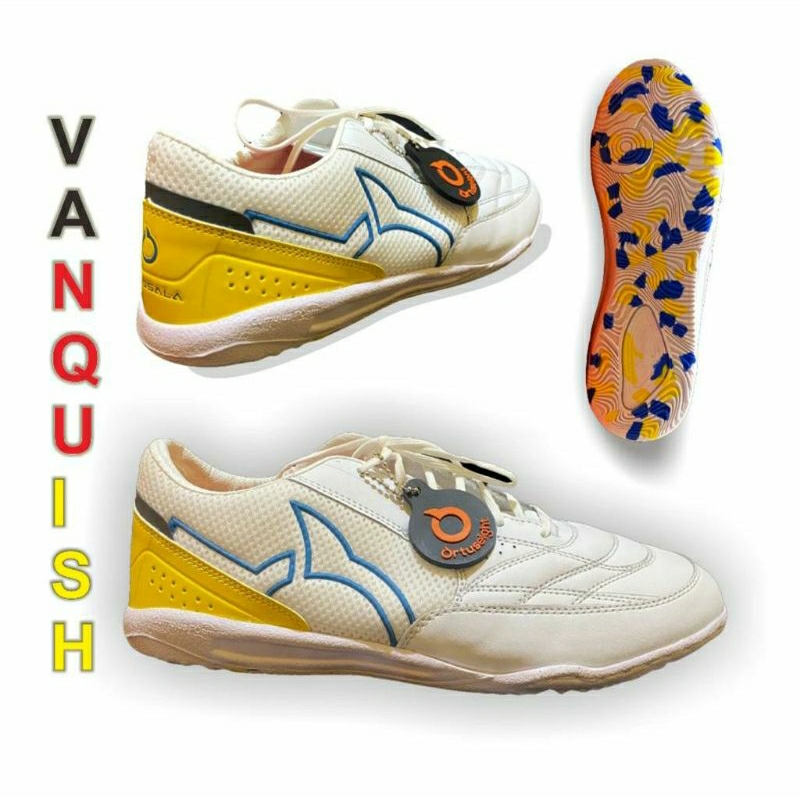 Sepatu Futsal Ortus Jogosala Vanquish Grade BINB Kw In White FREE Kaos Kaki