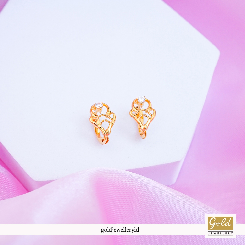 Anting emas kuning kadar 700 16k - X701112300