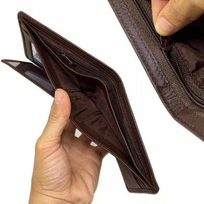 DOMPET KULIT PRIA ASLI PAKAI RESLETING