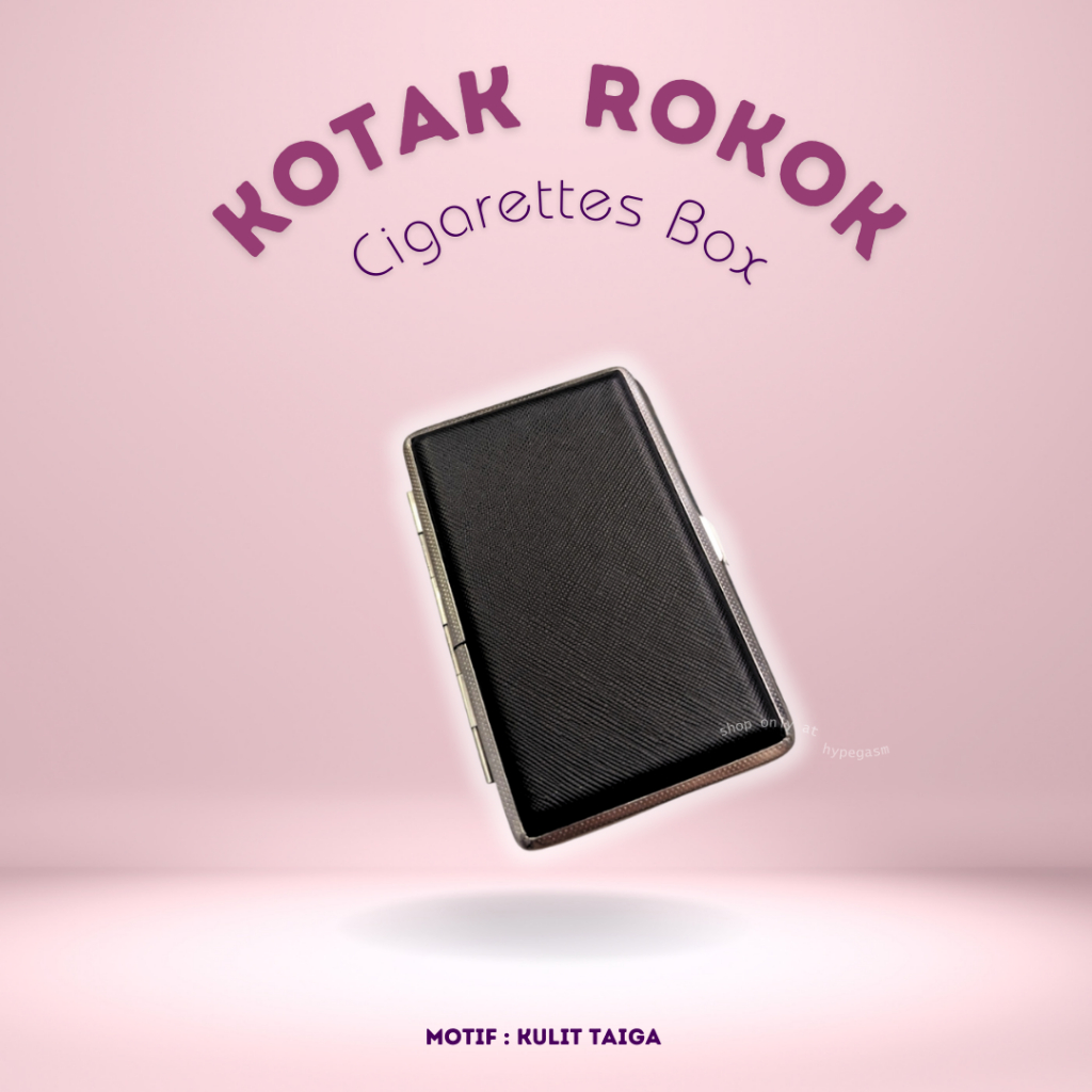 Tempat Rokok / Kotak Penyimpanan Rokok / Cigarettes Box / Wadah Rokok Tembakau Motif Kulit Taiga