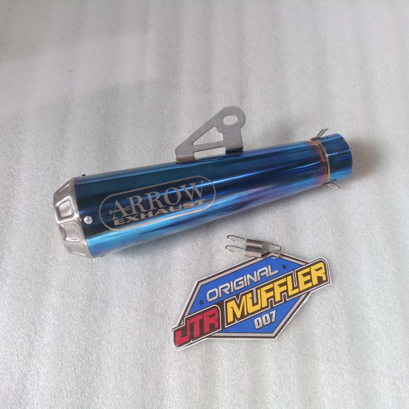 Silincer Knalpot ARROW Pro race panjang 30cm inlet 50/51mm untuk semua jenis motor