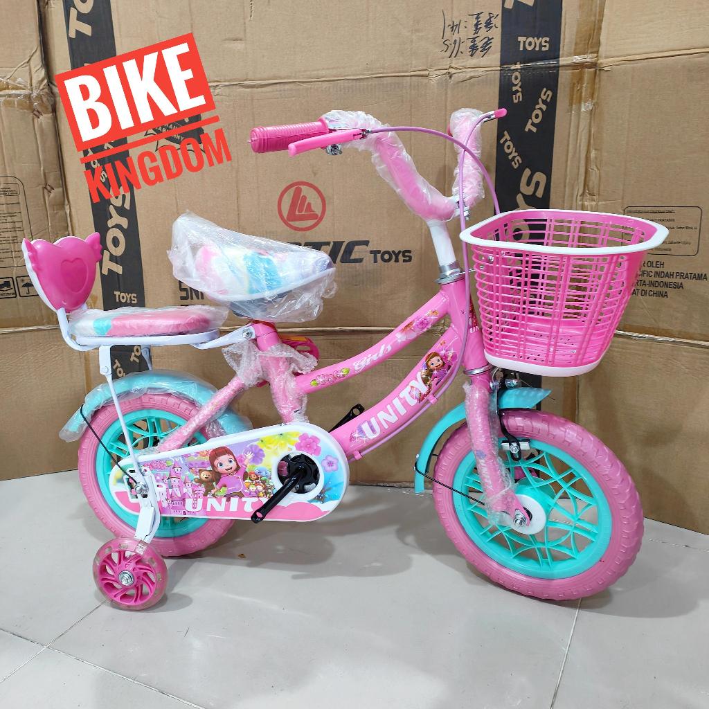Sepeda mini keranjang anak UNITY GIRLS & UNITY MERMAID 12inch ban eva
