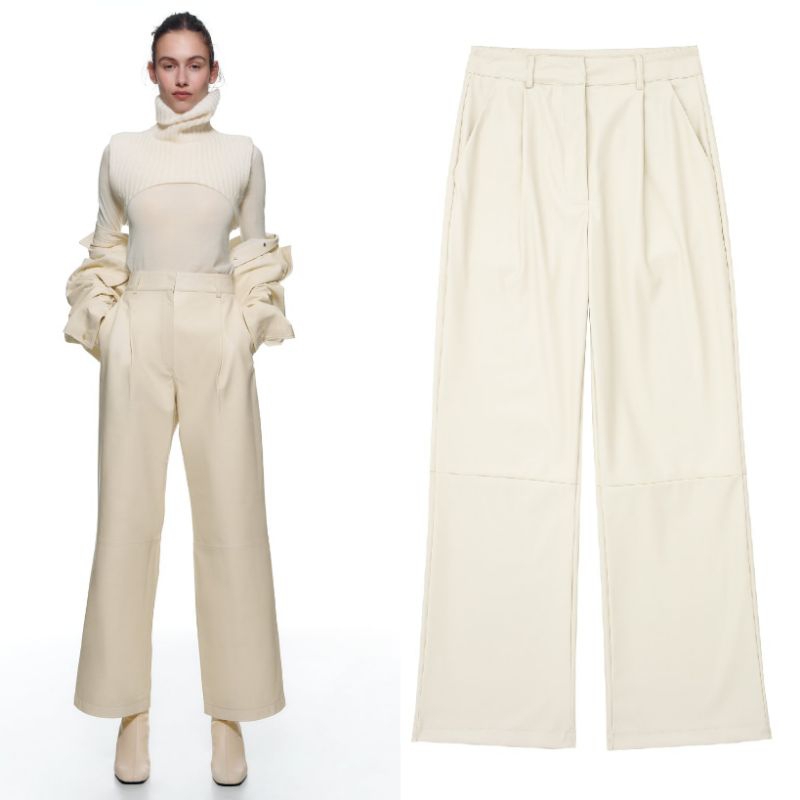 Ivory Autumn Leather Pants  72716 (SALE)