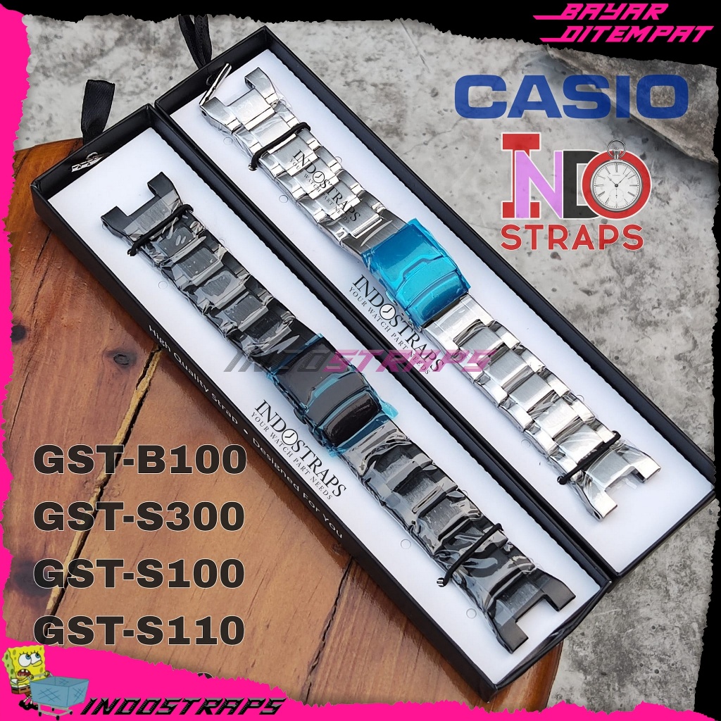 RANTAI JAM TANGAN CASlO GISOK GSTB100 GSTS100 GSTS110 GSTS300 GST210