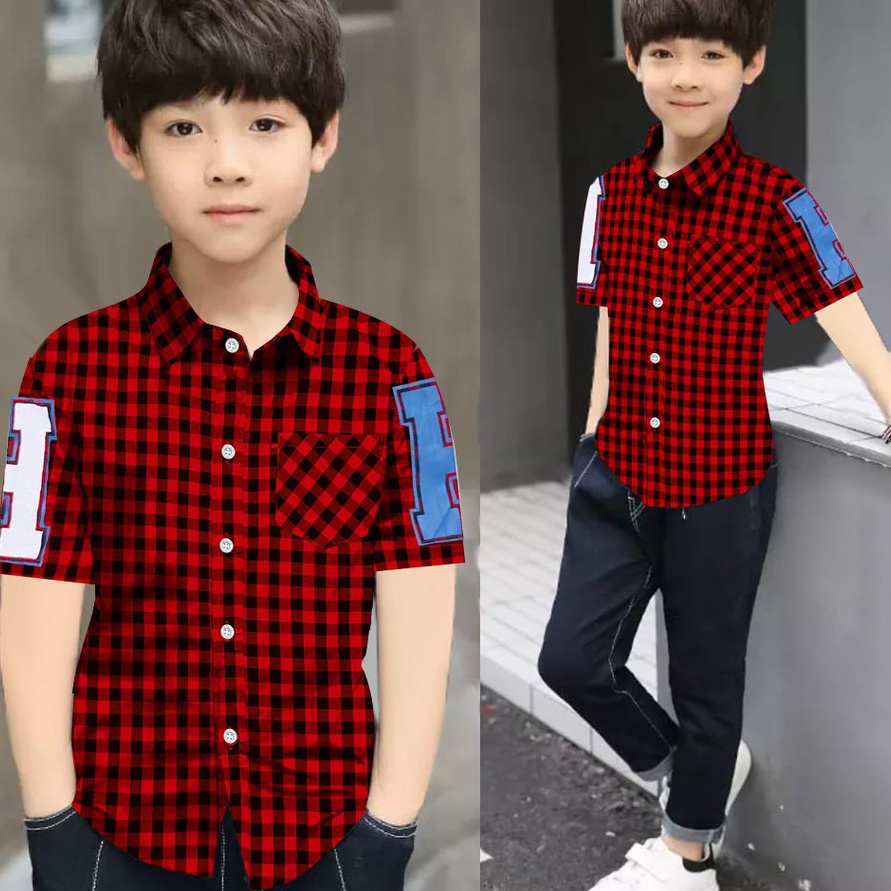 ✴Best Seller✴ g.jv/hem kids HYUGO kemeja anak laki laki/baju distro anak cowok keren 2022/atasan ana