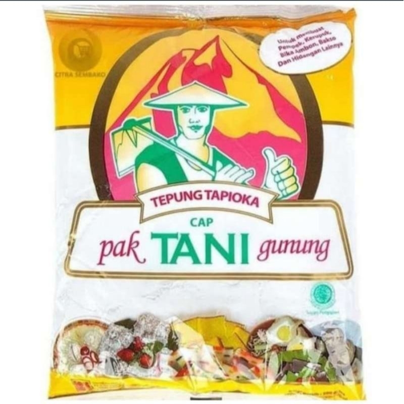 

TEPUNG TAPIOKA CAP PAK TANI GUNUNG 500 GRAM