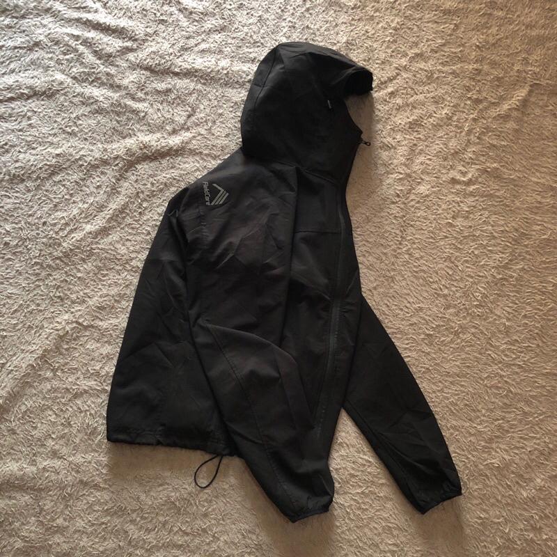 FieldCore Gorpcore Outdoor Windbreaker Vintage Parka Jacket Black - Jaket Gorpcore Hitam Paracute Pa
