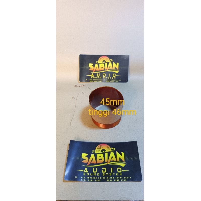 SPUL SPOOL SPEAKER UKURAN 45MM KAWAT TEMBAGA MURNI