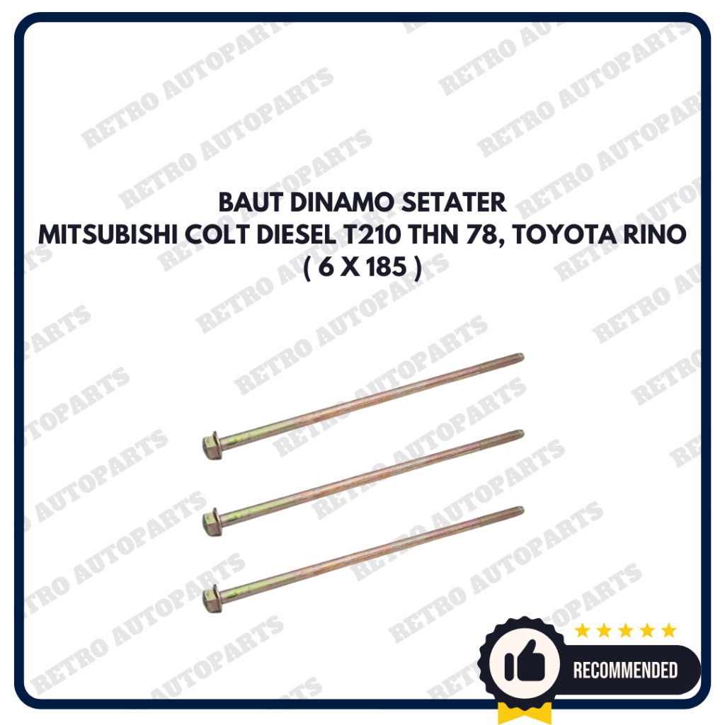 MITSUBISHI - T210 | Baut dinamo starter Mitsubishi Colt Diesel T210 thn 78, Toyota Rino ukuran 6 x 1